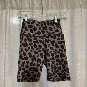 Alison Stroming Small Leopard Print Biker Shorts